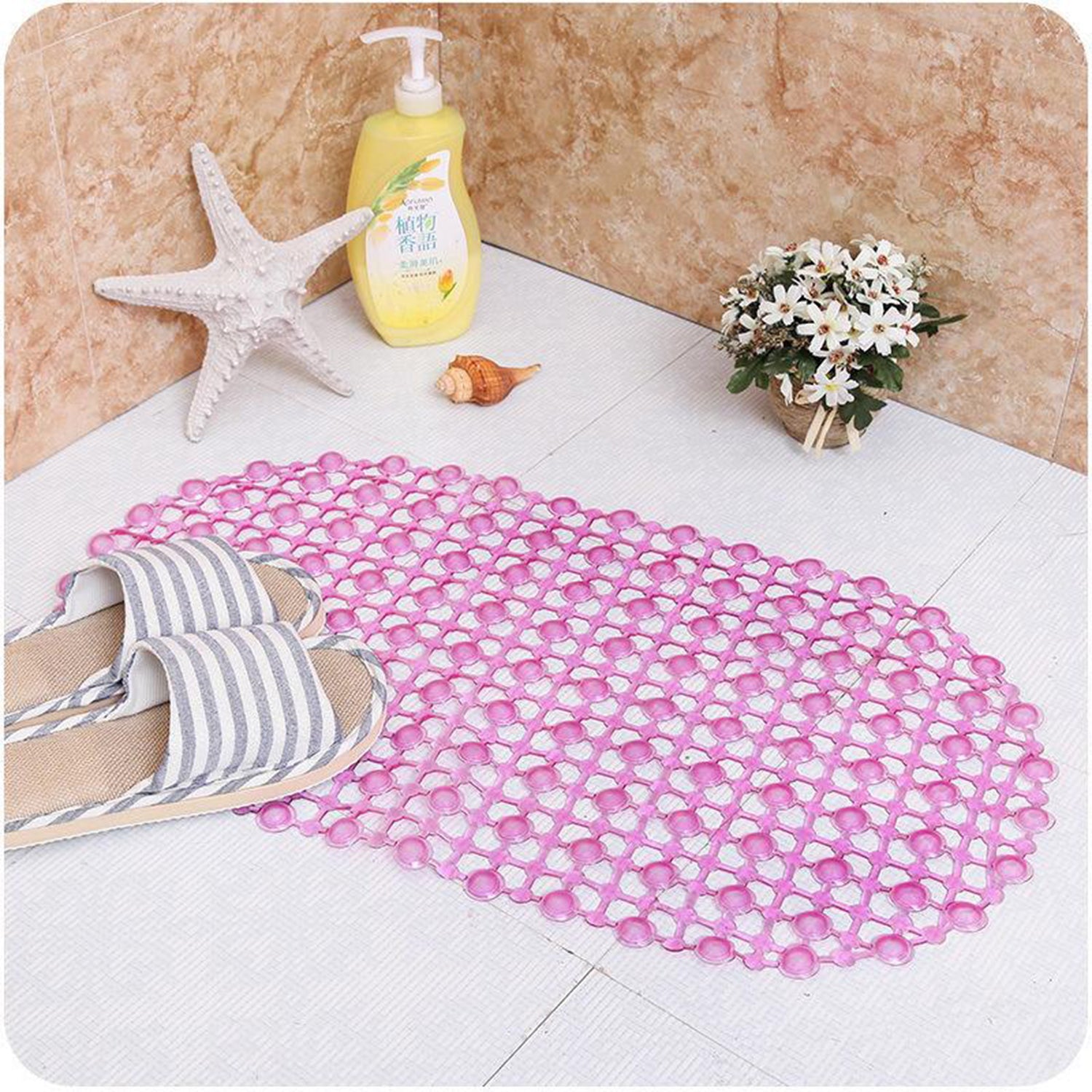 4933 Nonslip Soft Rubber Bath Mat for Bathtub and Shower, Anti Slip Bacterial Anti Bacterial Machine Washable PVC Bath Mat DeoDap 4933 Nonslip Soft Rubber Bath Mat for Bathtub and Shower, Anti Slip Bacterial Anti Bacterial Machine Washable PVC Bath Mat DeoDap